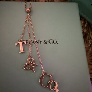 Tiffany & Co. Silver Letter Charm Necklace